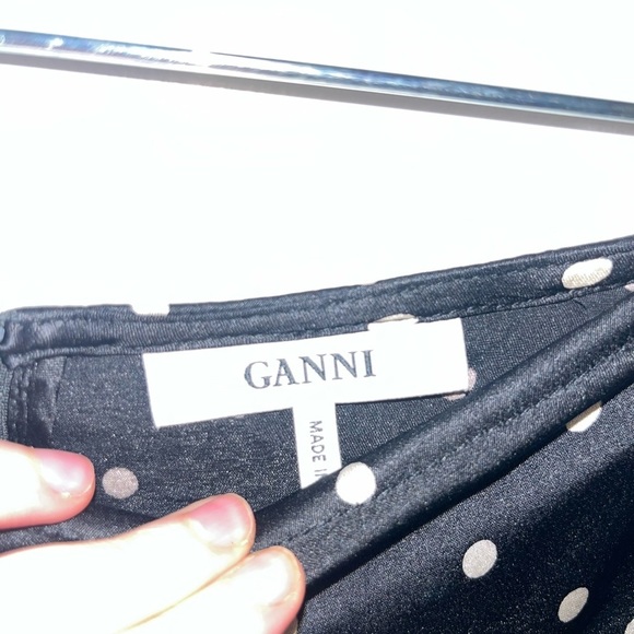 Ganni Dufort Silk Polka Dot Ruffle Skirt - Picture 6 of 7